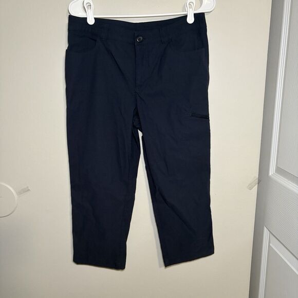 Eddie Bauer Tech Capri Pants Outdoor Athletic Hiking Navy Blue Women 6 - Picture 7 of 7